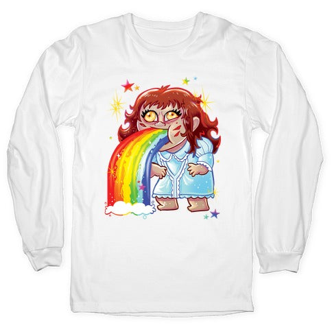 90's Rainbow Barfing Exorcist Longsleeve Tee